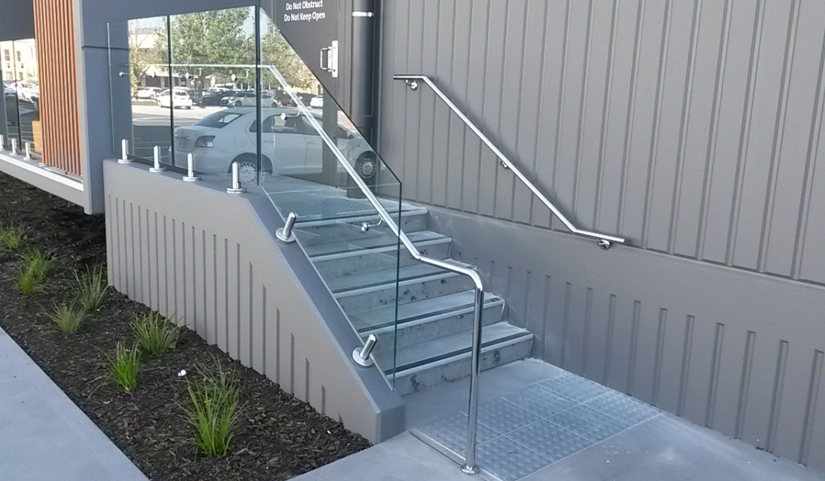 handrail with glass balustrade