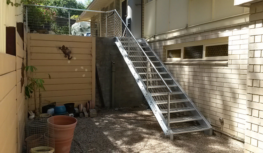 Outdoor metal access staircase Adelaide