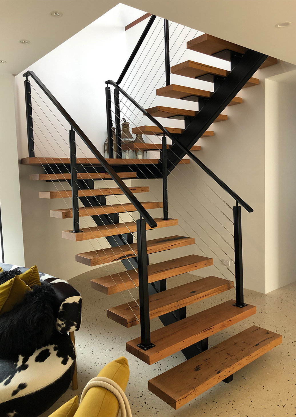 Custom architectural balustrades fabricated for Adelaide home | Absolute Metal Fabrications
