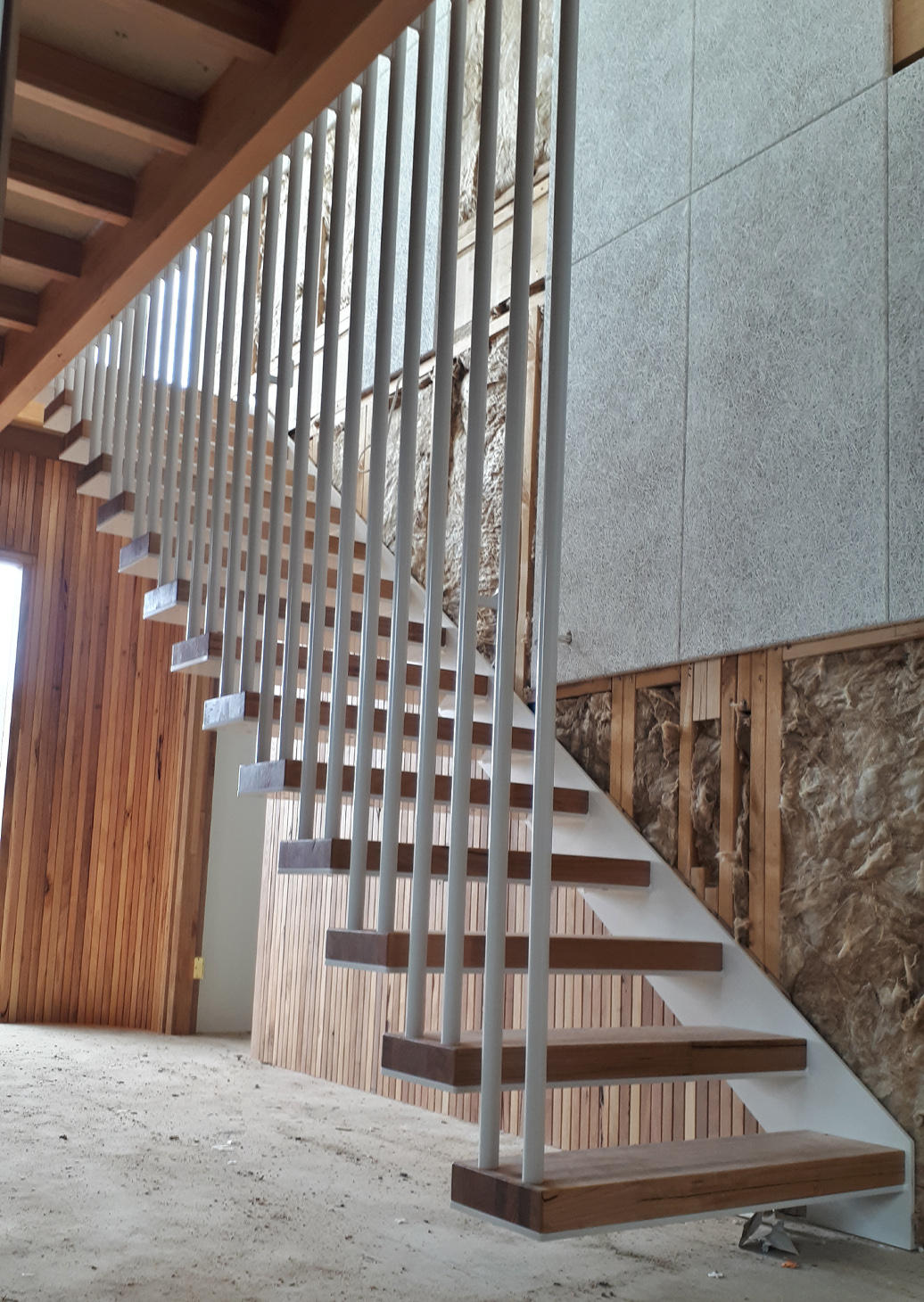 Custom steel staircase fabricated and installed in Adelaide by Absolute Metal Fabrications